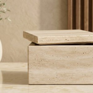Cube Travertine Box