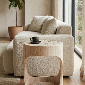 Sienna  Travertine  Accent Table