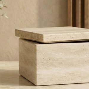 Cube Travertine Box